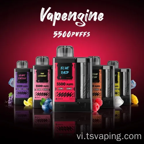 Bán buôn nước ép vape 5500 puffs công suất lớn ecig
